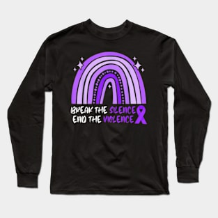 Break The Silence End Violence Domestic Violence Awareness Long Sleeve T-Shirt